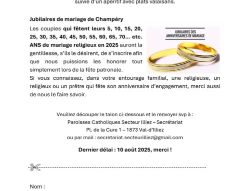 Jubilaires de mariage – Champéry